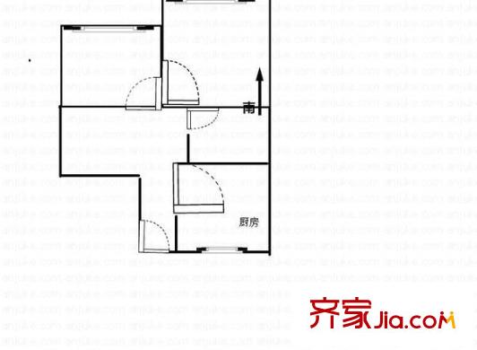 順興路小區(qū) 2室 戶型圖