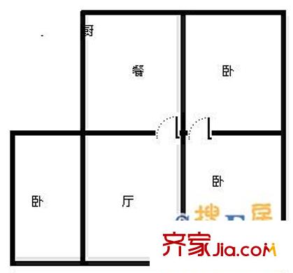 傲海星城一期 3室 戶型圖