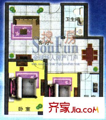 龍海明珠戶型圖戶型圖 2室2廳1衛(wèi)