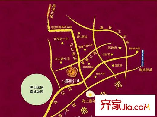 盛世江山交通圖區(qū)位圖