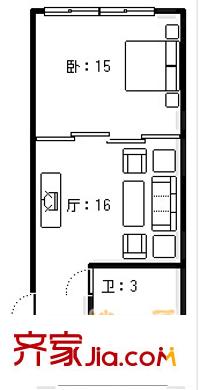廣華園 1室1廳 50平