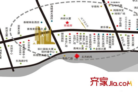 中鐵青島中心8號(hào)區(qū)位圖