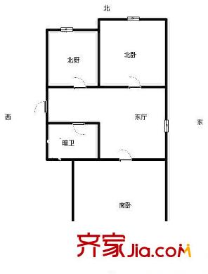 洛陽(yáng)路小區(qū)戶(hù)型圖戶(hù)型圖 2室2廳1衛(wèi)1廚