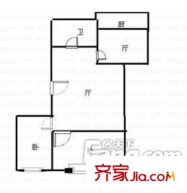 洛陽(yáng)路小區(qū)戶(hù)型圖戶(hù)型圖 2室2廳1衛(wèi)1廚