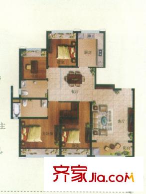 中鐵華胥美邦iHome戶型圖K戶型 4室2廳2衛(wèi)1廚