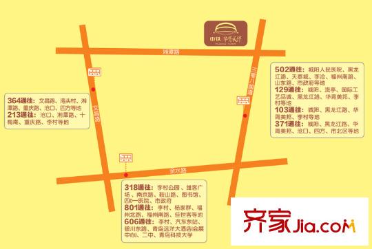 中鐵華胥美邦iHome配套圖周邊配套之327路公交車運(yùn)行圖