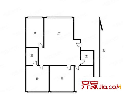 康儲山莊3室 戶型圖