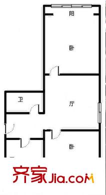 逍遙小區(qū)戶型圖2室戶型圖 2室1廳1衛(wèi)1廚