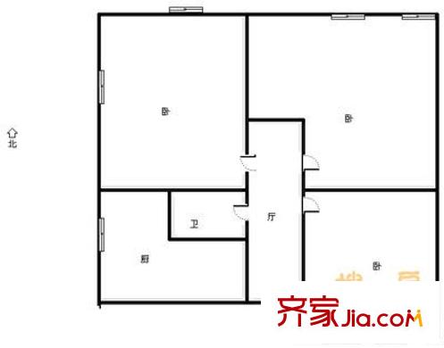 海爾小區(qū) 3室 戶型圖