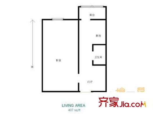 永樂小區(qū) 1室 戶型圖