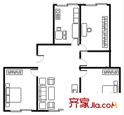 永樂小區(qū) 3室1廳 85平