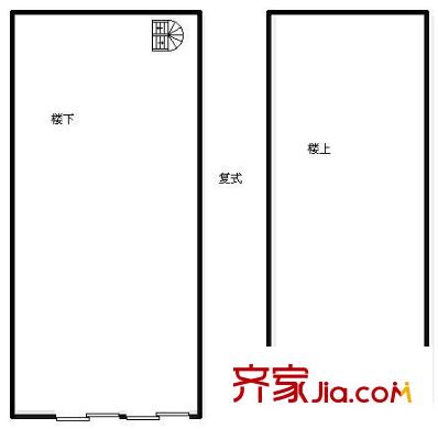 寧化路小區(qū) 1室 戶型圖