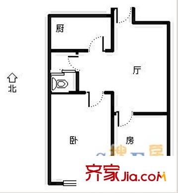 寧化路小區(qū) 2室 戶型圖