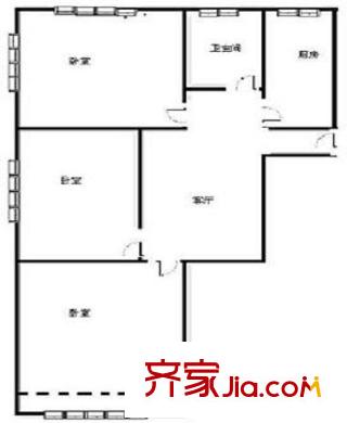 辛家莊一小區(qū)3室 戶型圖