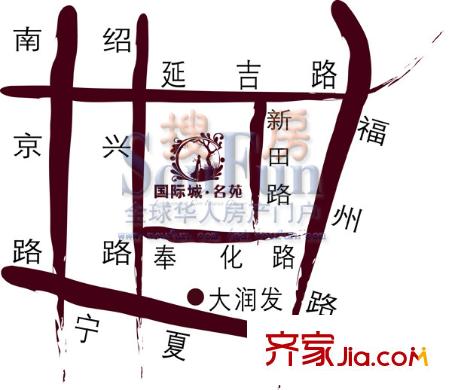 國際城名苑交通圖