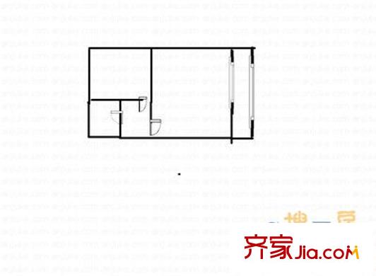 北嶺山花園 1室 戶型圖