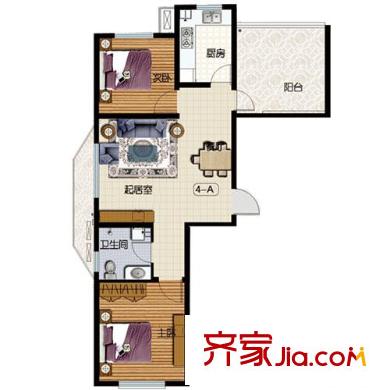 永聯(lián)佳園戶型圖1棟a戶型 2室2廳1衛(wèi)