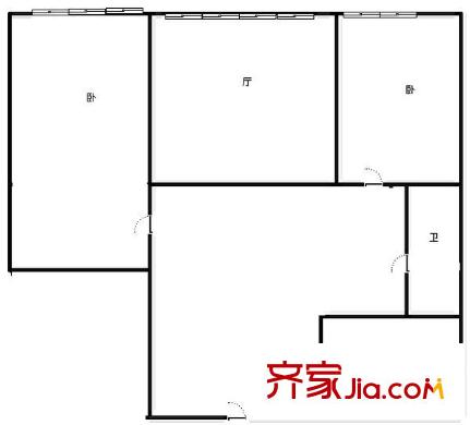 北江支路小區(qū)戶型圖2室戶型圖 3室1廳1衛(wèi)1廚