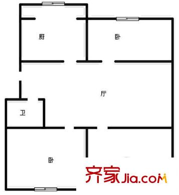 建安小區(qū)戶型圖3室戶型圖 3室1廳1衛(wèi)1廚