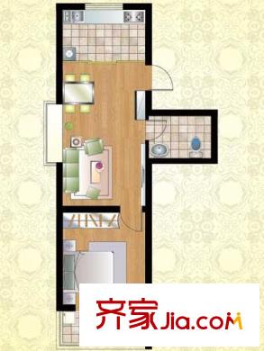 萬德德海苑戶型圖麗舍戶型 1室2廳1衛(wèi)