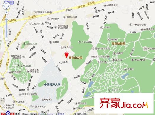青島山花園交通圖