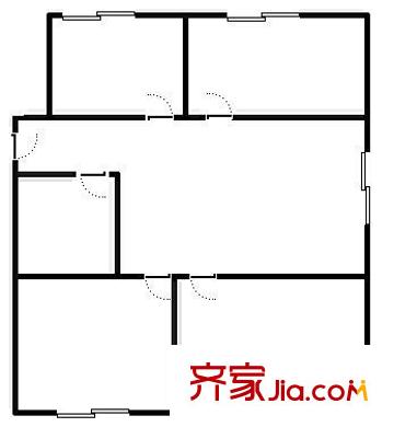 華易示范小區(qū) 3室 戶型圖