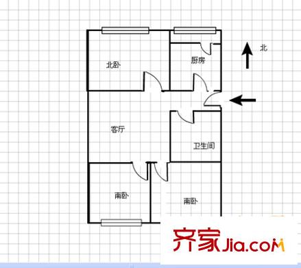 華易示范小區(qū) 3室 戶型圖