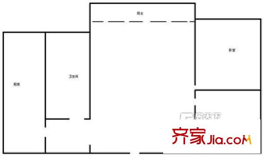 鐵山路小區(qū)戶型圖戶型圖 1室1廳1衛(wèi)1廚