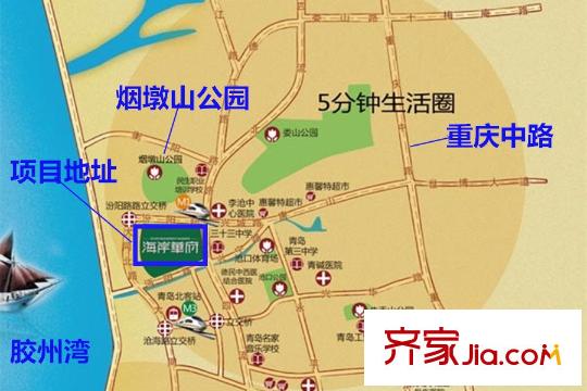 海岸華府區(qū)位圖