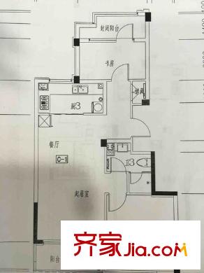 綠城理想之城誠園 2室 戶型圖