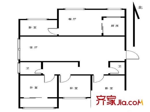 萬事興嘉園3室 戶型圖