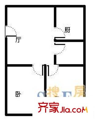 臺東步行街 2室 戶型圖