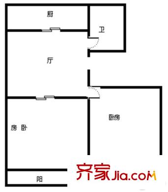 帝都嘉園 2室 戶型圖