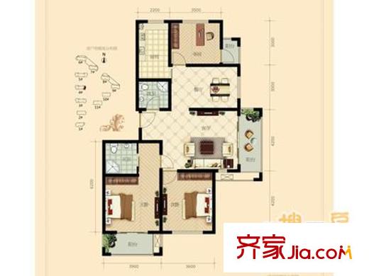 福嶺嘉苑G區(qū) 2室 戶型圖