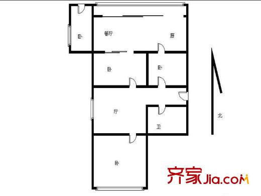 福嶺小區(qū)3室 戶型圖