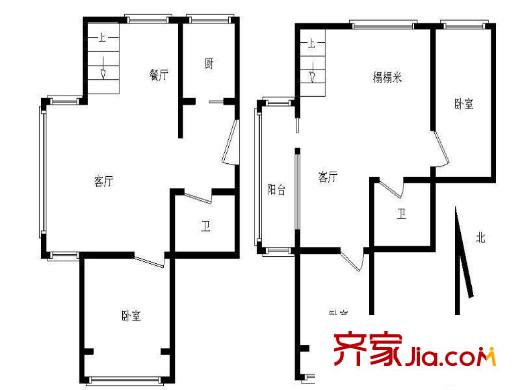 福嶺小區(qū)3室 戶型圖