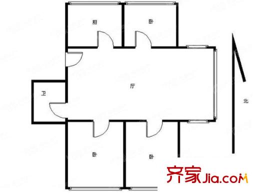 福嶺小區(qū)3室 戶型圖
