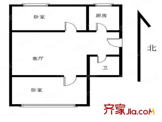 福嶺小區(qū)2室 戶型圖