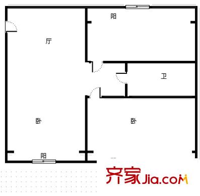 金環(huán)大廈 2室 戶型圖