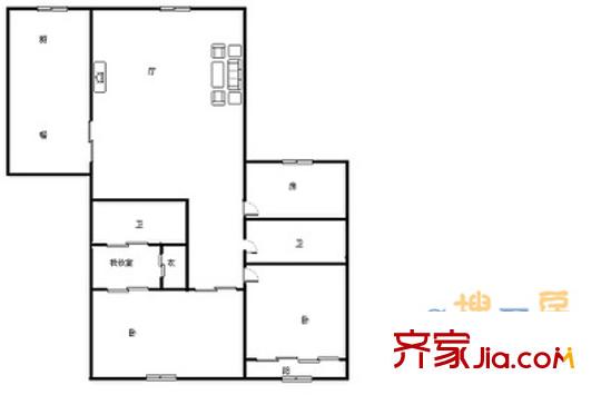 金環(huán)大廈 3室 戶型圖