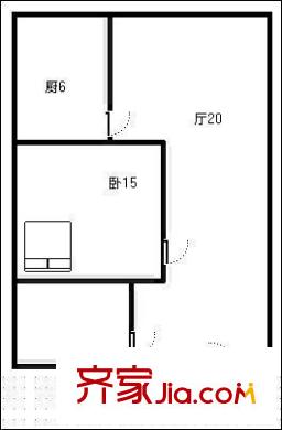 福臨萬(wàn)家二期 1室 戶型圖