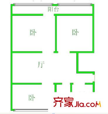 臺六學區(qū)房 3室 戶型圖