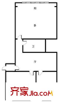 臺六學區(qū)房戶型圖2室 