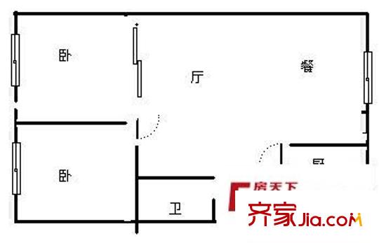 亞星花園 4室 戶型圖