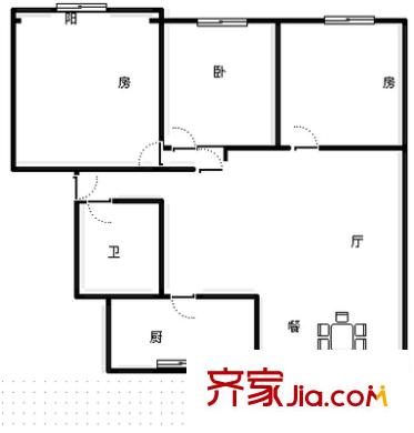 浮山后二小區(qū) 3室1廳 96平