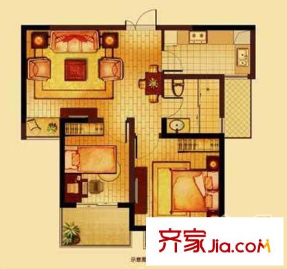 華青花園戶型圖華青園 3室 戶型圖 3室2廳2衛(wèi)1廚