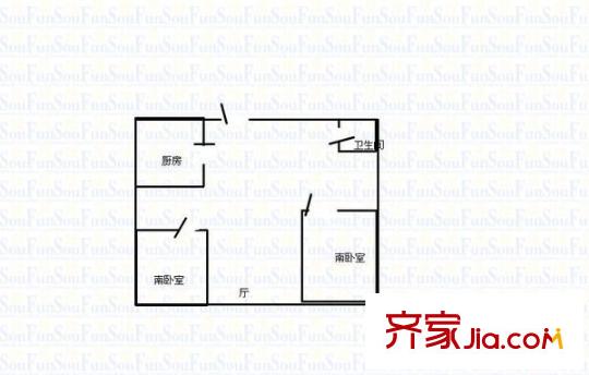 瑞源名嘉城 2室 戶型圖