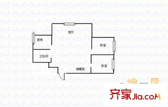 雙玉新苑 2室 戶型圖