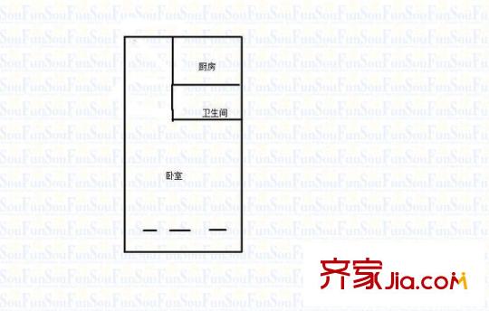鎮(zhèn)江路小區(qū) 1室 戶型圖