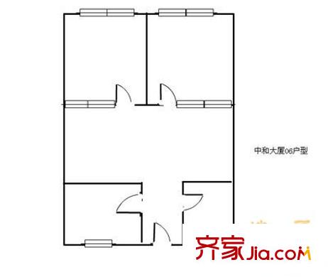 中和大廈 2室 戶(hù)型圖
